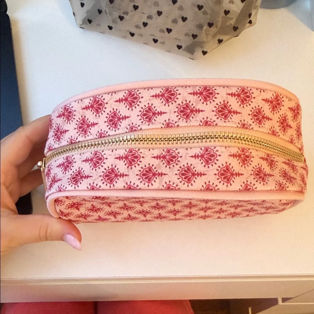 Pink Patterned Cosmetic Pouch - Picture 2 of 4